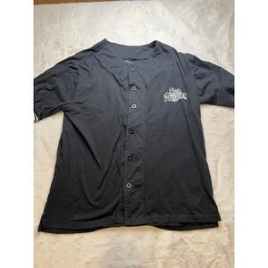 Eighty Eight Baseball Jersey small Black Los Angeles Graphic Button Up Shirt